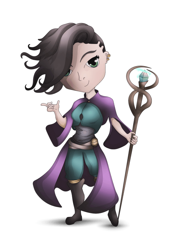 custom illustration of a wizard