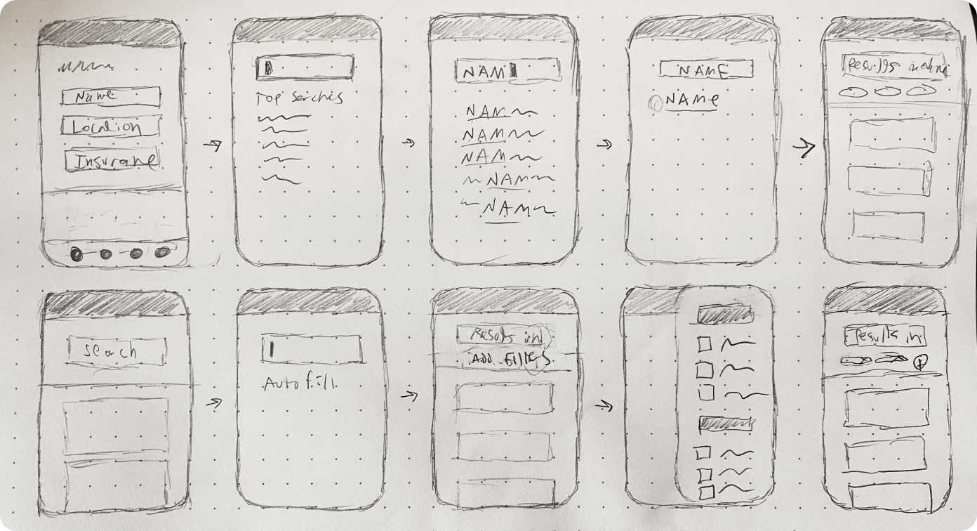 simple pencil sketches of interface